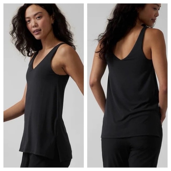 ATHLETA Essence Support Tank Black Size XS New - Picture 2 of 9